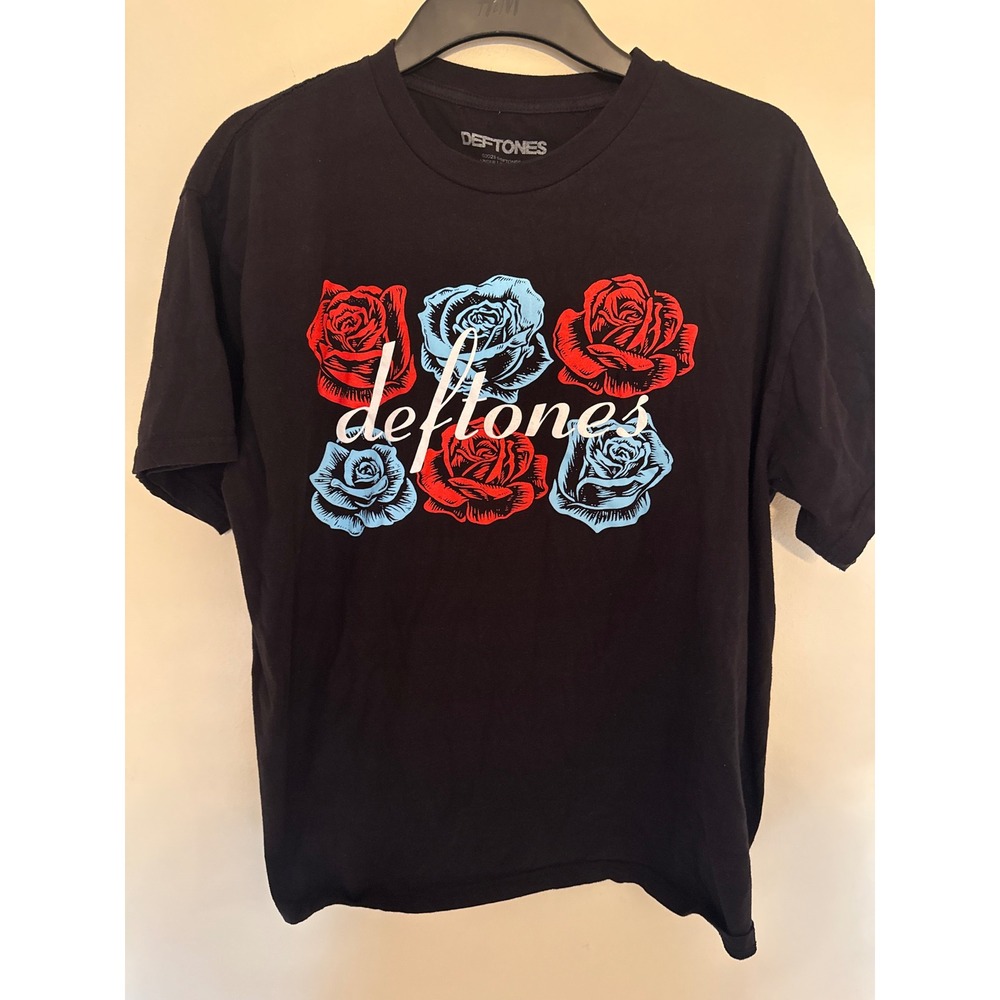 Deftones Rose Graphic Band T-Shirt Black XL Alternative Rock Manhead LLC 2023